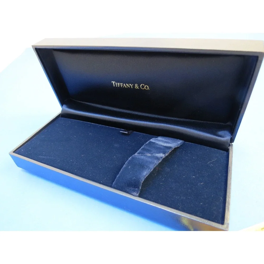 Tiffany & Co Silver T-Clip Mechanical Pencil Gold Trim with Case